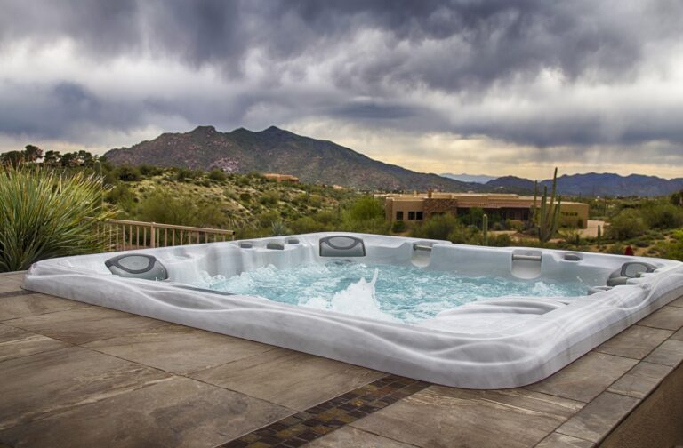 backyard hot tub in Arizona
