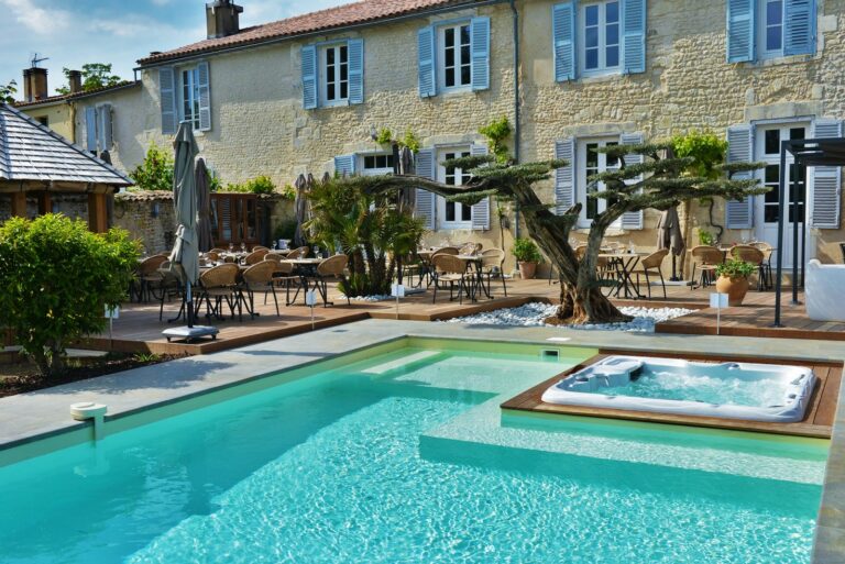 hot tub and pool