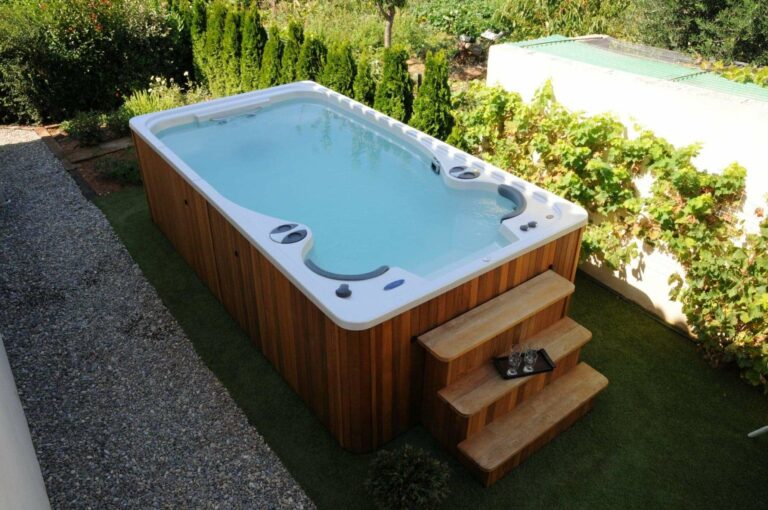 Backyard swim spa