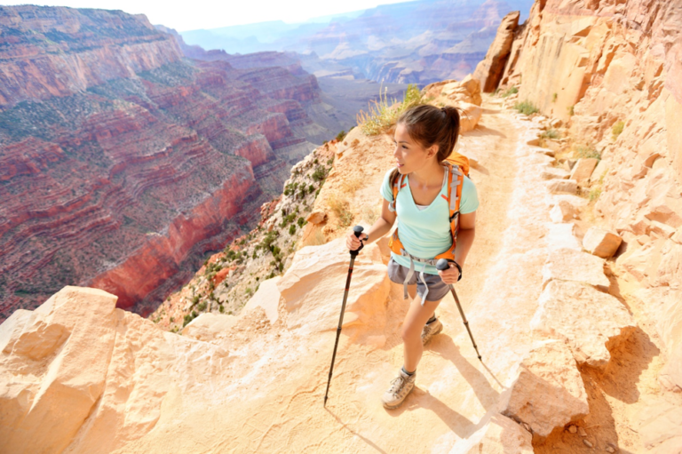 Woman hiking in Arizona - Self Care/Me Time