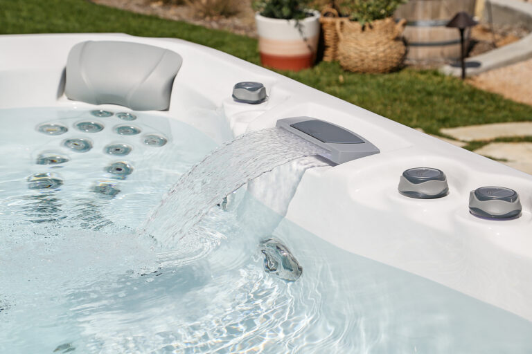 Sundance Spas waterfall hot tub feature