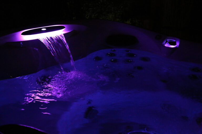 J-400 collection jacuzzi hot tub waterfall and light feature