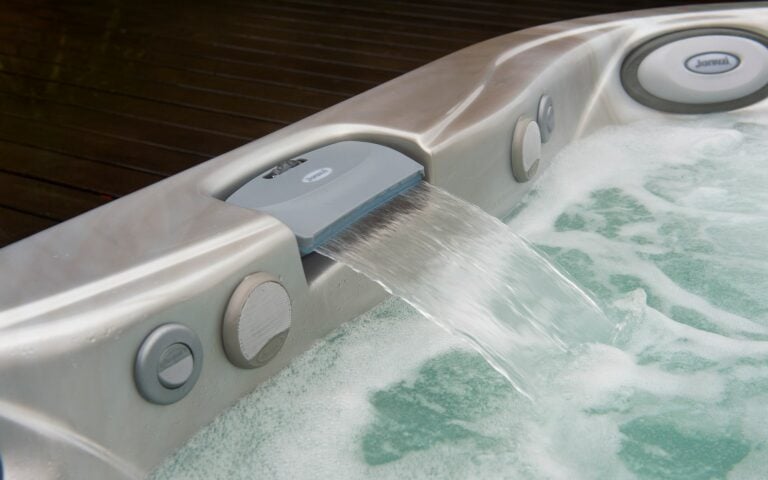 Jacuzzi Hot Tub waterfall water feature with running water