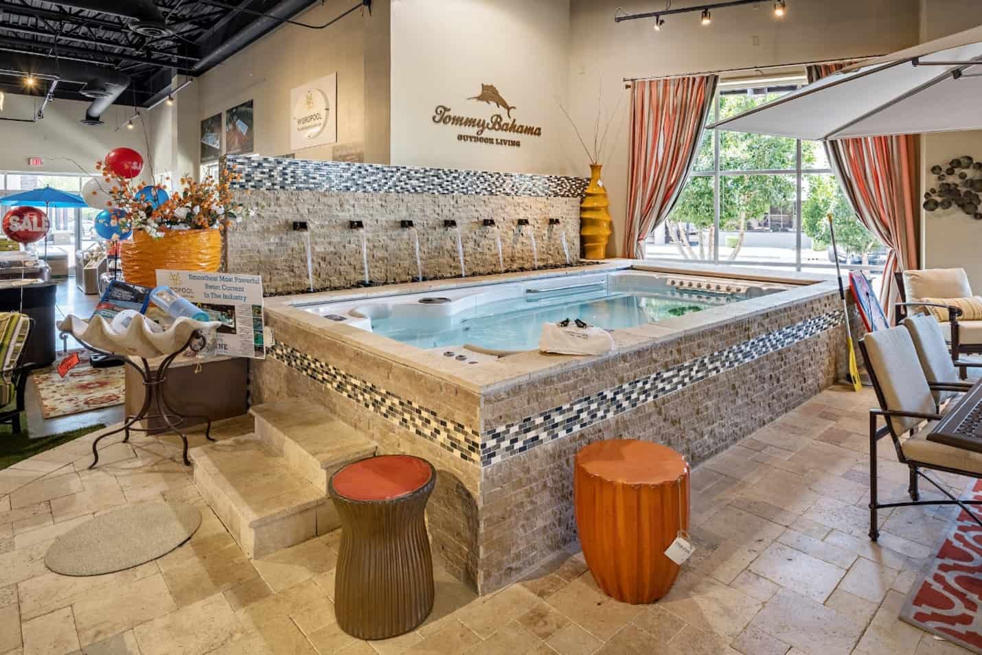 Top 4 Things To Know Before Buying a Spa from a Home Show - Imagine Backyard Living Swim Spa in the Imagine Backyard Living Showroom in Scottsdale, Arizona