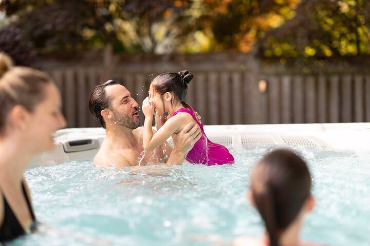 hydropool swim spa - family time