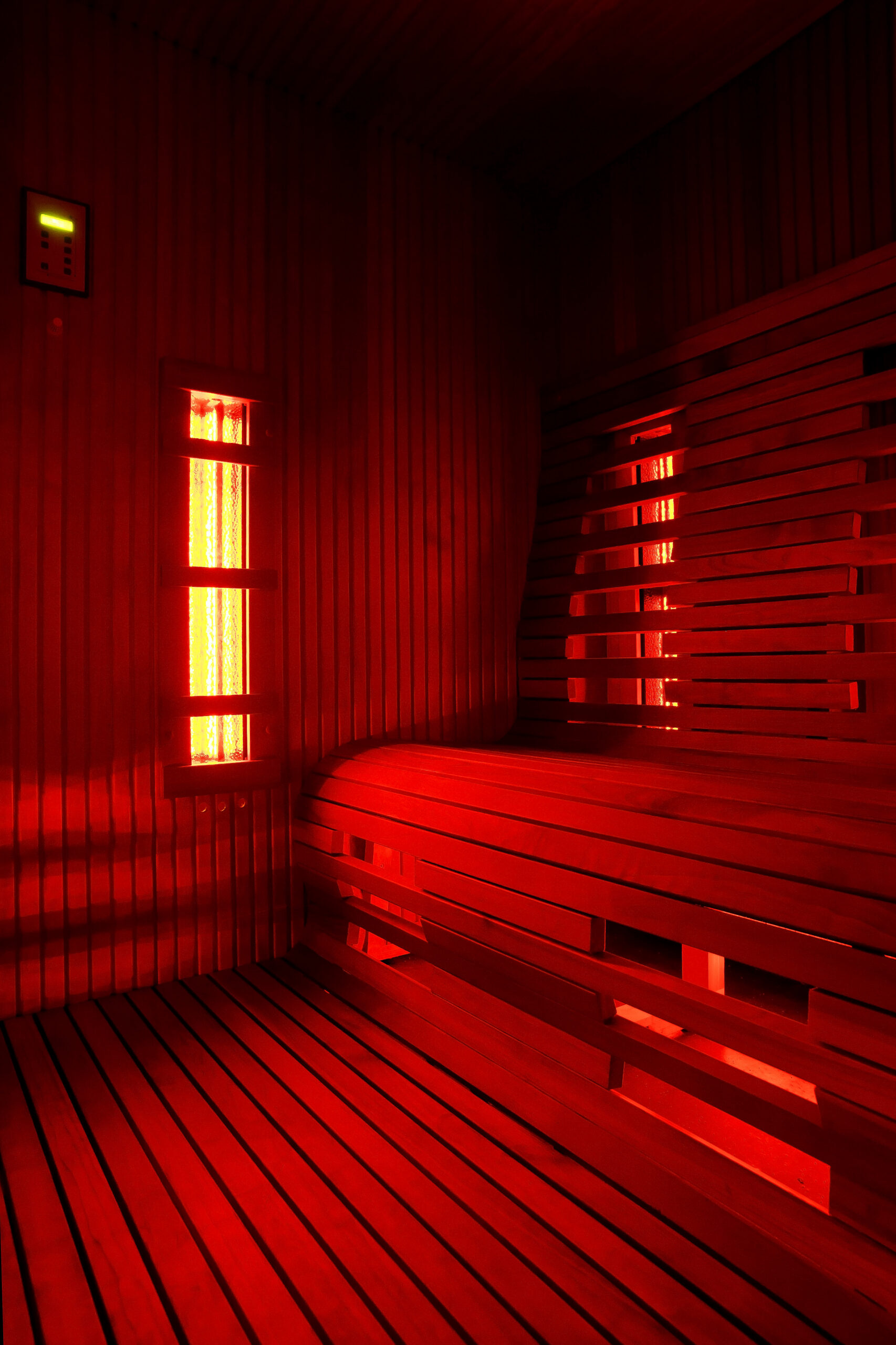 Infrared light in sauna